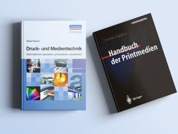 »Druck- und Medientechnik« von Helmut Teschner sowie das »Handbuch der Printmedien« von Helmut Kipphan