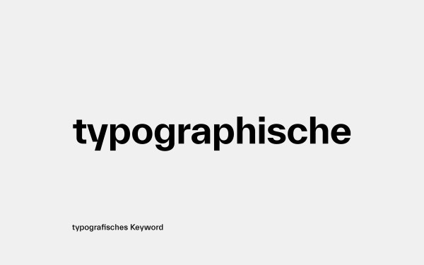 typografisches Keyword