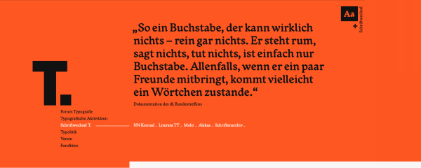 Screenshot der Seite Schriftwechsel mit Zitat