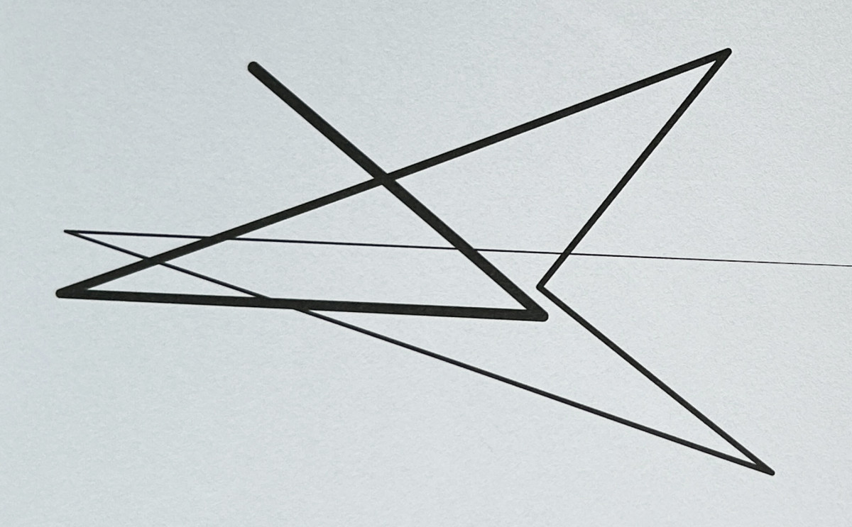 Das Wort »Language« als Ergebnis der zurückgelegten Strecken der Hand beim Schreiben auf der Tastatur.