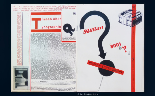 Thesen über Typografie von Kurt Schwitters