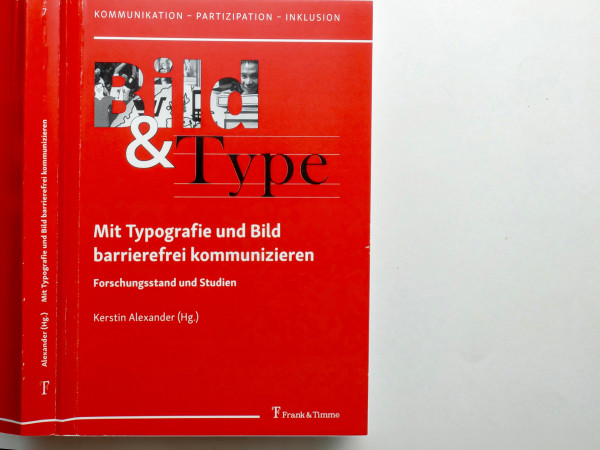 Titelseite des Buchs: Mit Typografie und Bild barrierefrei kommunizieren