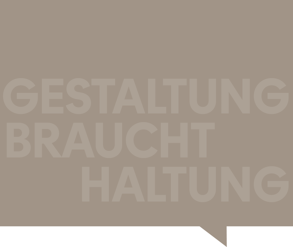 tgm-Key-Visual der Vortragsreihe 2026: Gestaltung braucht Haltung