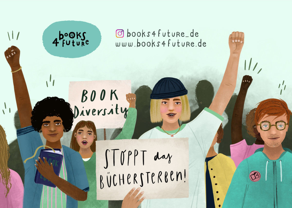 Key Visual »Stoppt das Büchersterben!«