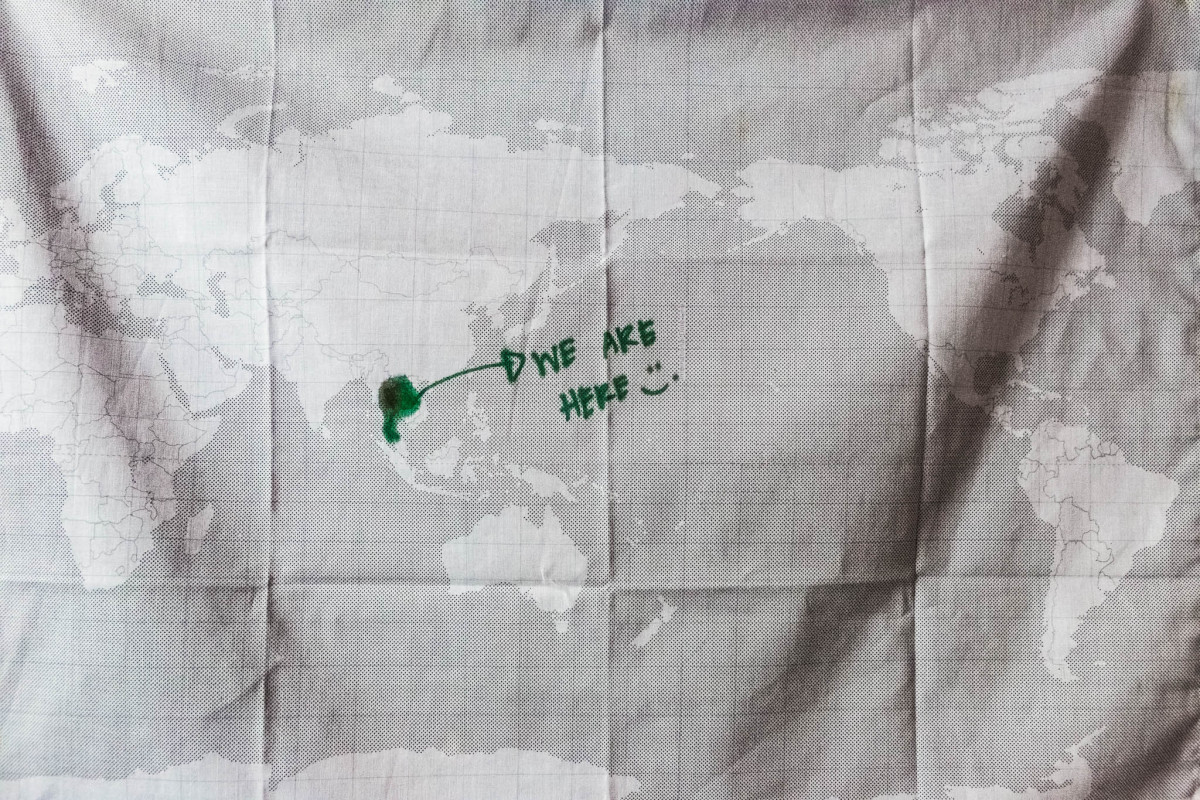 Weltkarte zeigt das Ziel der tgm-Studienreise: Thailand